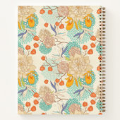 カラフルフローラガーデン模様 ノートブック (裏面)