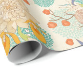 カラフルフローラガーデン模様 ラッピングペーパー (ロールコーナー)