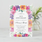カラフルフローラガーデン50結婚周年記念 招待状 (スタンド正面)