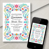 カラフルフローラキンセアニェラ招待状 招待状