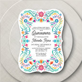 カラフルフローラキンセアニェラ招待状 招待状