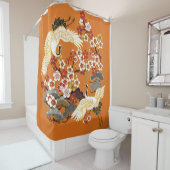 カラフルフローラクレーン桜パターン シャワーカーテン (インサイチュ)