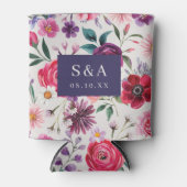 カラフルフローラクーラーボックス 缶クーラー (正面)