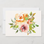 カラフルフローラグ自然リー結婚ズ 招待状 (裏面)