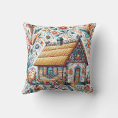 カラフルフローラコテージ鮮やか クッション (裏面)