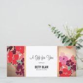 カラフルフローラサロンおよびスパギフト証明書 (スタンド正面)