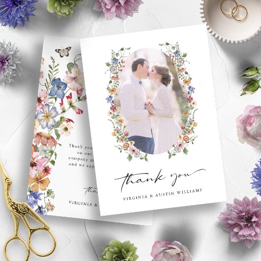 カラフルフローラサンキューカード サンキューカード