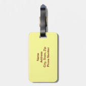 カラフルフローラシルエットバニー荷物タグ ラゲッジタグ (裏面縦)