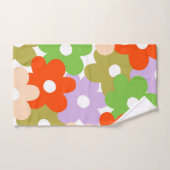 カラフルフローラシンプル熱帯花模様 バスタオルセット (ハンドタオル)