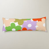 カラフルフローラシンプル熱帯花模様 ボディピロー (裏面)