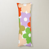 カラフルフローラシンプル熱帯花模様 ボディピロー (裏面 (縦))