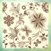 カラフルフローラシームレスパターン ウィンドウサイン (シート3)