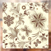 カラフルフローラシームレスパターン ウィンドウサイン (シート2)