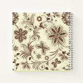 カラフルフローラシームレスパターン ノートブック (裏面)