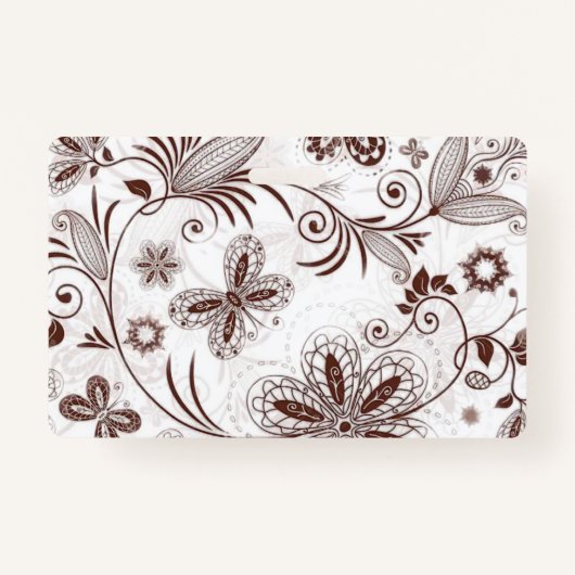 カラフルフローラシームレスパターン バッジ (正面)