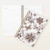 カラフルフローラシームレスパターン プランナー手帳 (ディスプレー)