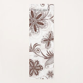 カラフルフローラシームレスパターン ヨガマット (正面)