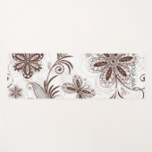 カラフルフローラシームレスパターン ヨガマット (正面(横))