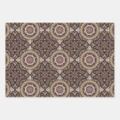 カラフルフローラシームレスパターン ラッピングペーパーシート (正面3)