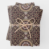 カラフルフローラシームレスパターン ラッピングペーパーシート (インサイチュ)