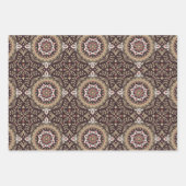 カラフルフローラシームレスパターン ラッピングペーパーシート (正面3)