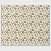 カラフルフローラシームレスパターン ラッピングペーパー (フラット)