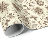 カラフルフローラシームレスパターン ラッピングペーパー (ロールコーナー)