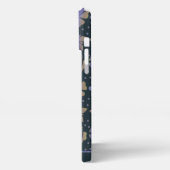 カラフルフローラシームレパーソナライズされたス名 iPhoneケース (左側面)