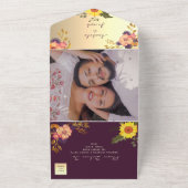 カラフルフローラジュエル結婚トン オールインワン招待状 (外側)