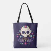 カラフルフローラスカルディアデムエルトス |トートバッグ トートバッグ (裏面)