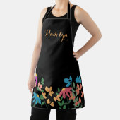 カラフルフローラスクリプト名パーソナライズされた エプロン (インサイチュ)