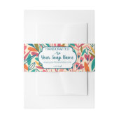 カラフルフローラソープのまわりにラップ 招待状ベリーバンド (正面例)