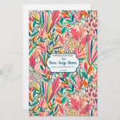 カラフルフローラソープ紙シート – Satin (正面/裏面)