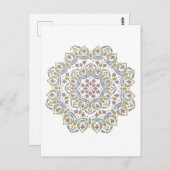 カラフルフローラデザインはがき ポストカード (正面/裏面)