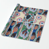 カラフルフローラデザインアールヌーボー包装紙 ラッピングペーパー (アンロールド)