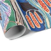 カラフルフローラデザインアールヌーボー包装紙 ラッピングペーパー (ロールコーナー)