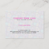 カラフルフローラデザインガラスビーズルック 名刺 (裏面)