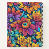 カラフルフローラデザインスパイラルノート ノートブック (裏面)