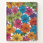 カラフルフローラデザインスパイラルノート ノートブック (裏面)