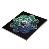 カラフルフローラデザインセラミックタイル タイル (側面)