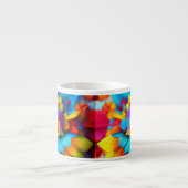 カラフルフローラデザイン エスプレッソカップ (正面)