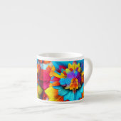 カラフルフローラデザイン エスプレッソカップ (正面右)