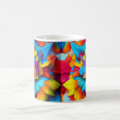 カラフルフローラデザイン コーヒーマグカップ (中央)