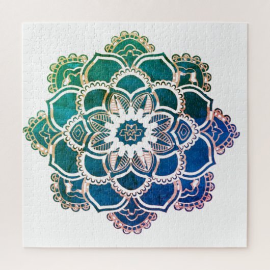 カラフルフローラデザイン ジグソーパズル (縦)