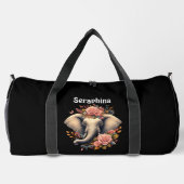 カラフルフローラデザイン ダッフルバッグ (裏面)