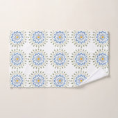 カラフルフローラデザイン バスタオルセット (ハンドタオル)