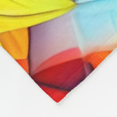 カラフルフローラデザイン フリースブランケット (角)