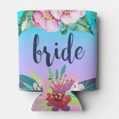 カラフルフローラデザイン&ブライド文字 缶クーラー (裏面)