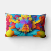 カラフルフローラデザイン ランバークッション (裏面)