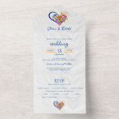 カラフルフローラハートメ結婚キシカン オールインワン招待状 (内側)